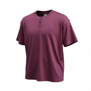 Easton Men’s XL Maroon 1/4 Zip Pullover Short Sleeve Baseball Warm Up Shirt